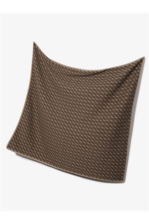 brown cotton blanket FENDI KIDS | BUJ166A3TEF0LMJ